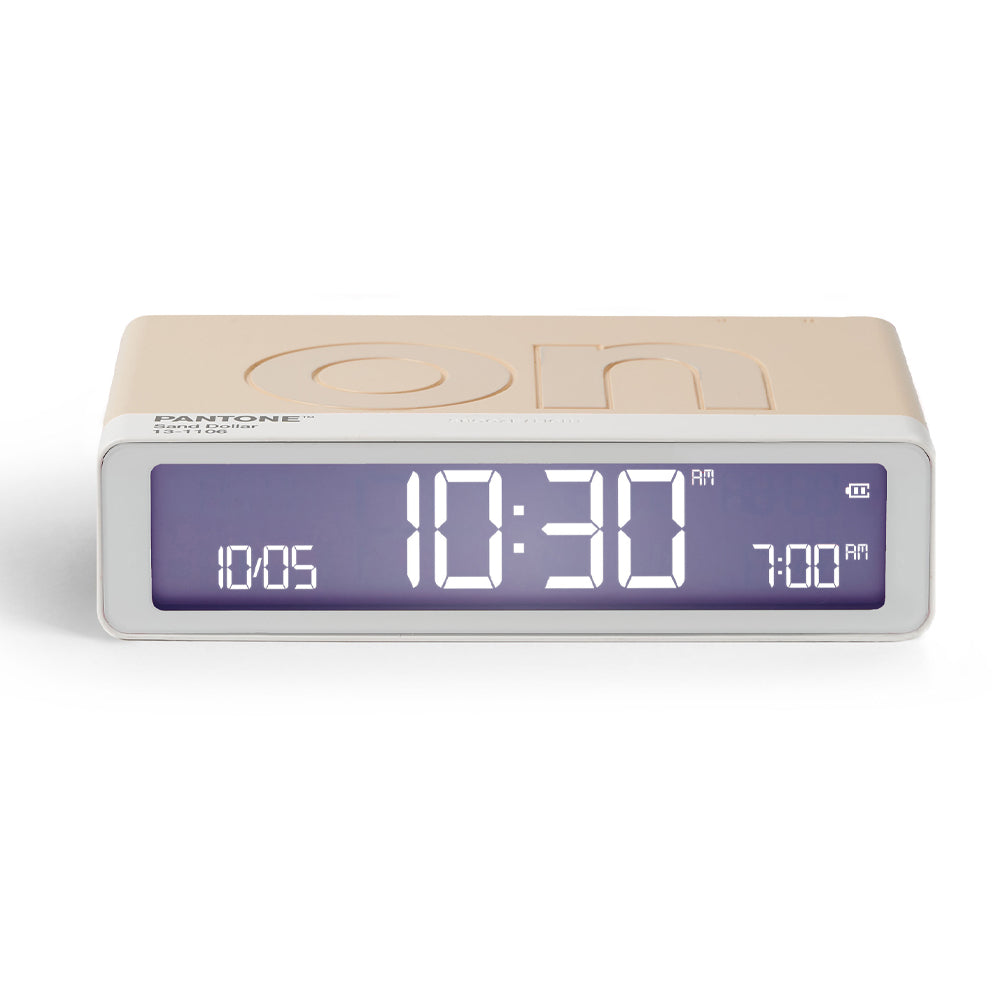 Lexon Flip Classic Reversible Alarm Clock PANTONE - Sand