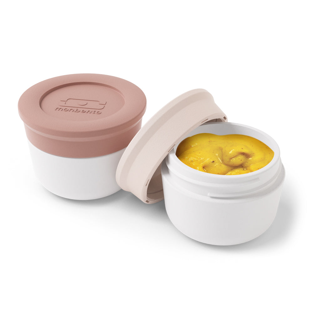 Monbento Mb Temple S Sauce Cups - Natural / Moka