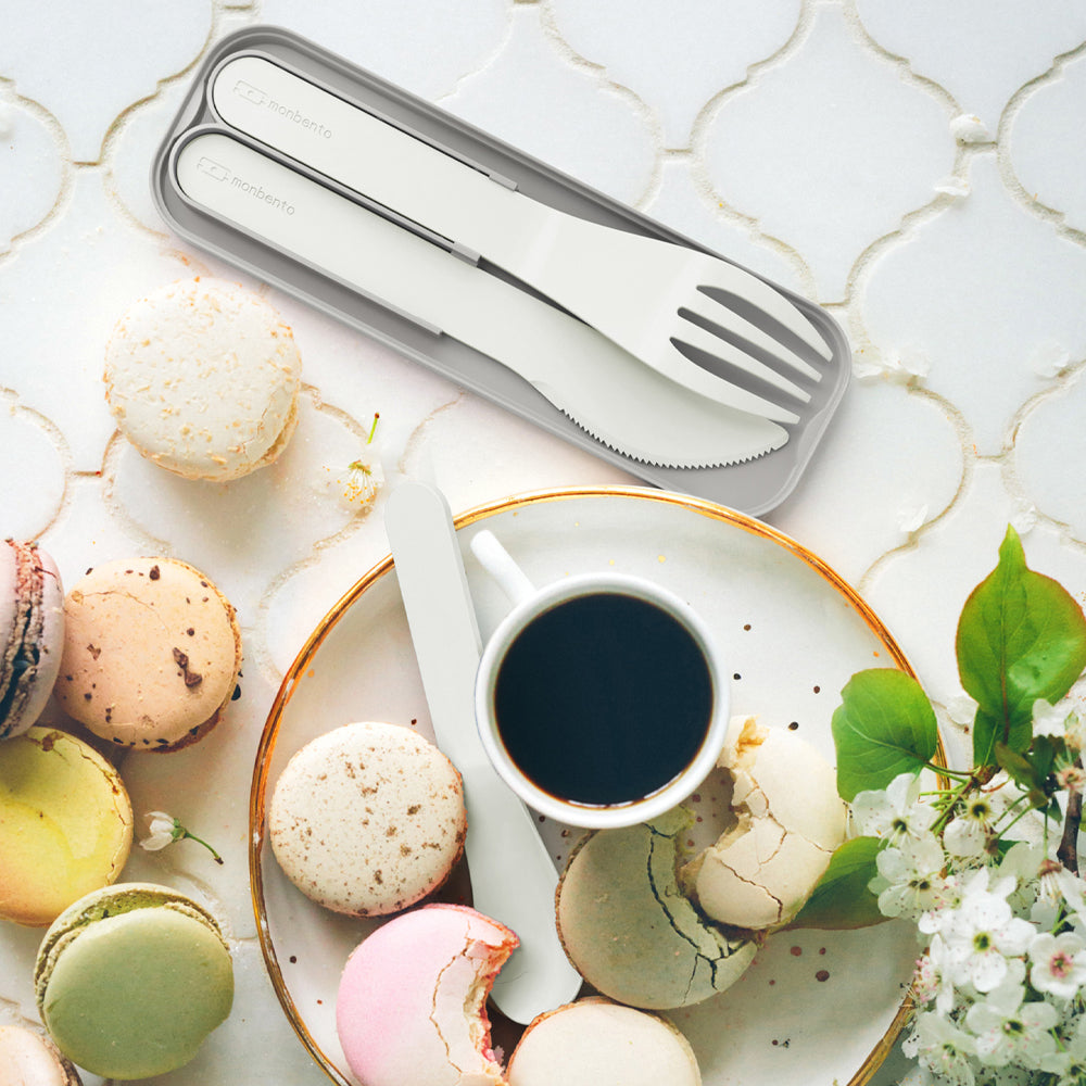Monbento Mb Pocket Plastic Cutlery Set - Colour Natural