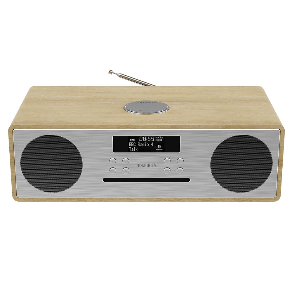 Majority Oakington Bluetooth, DAB Radio & CD Player-Oak
