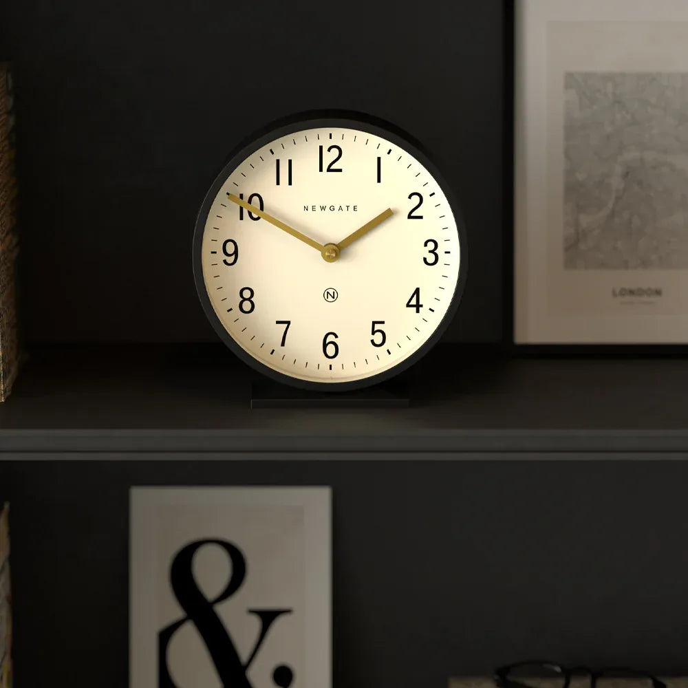 Newgate Q Mantel Clock-Black