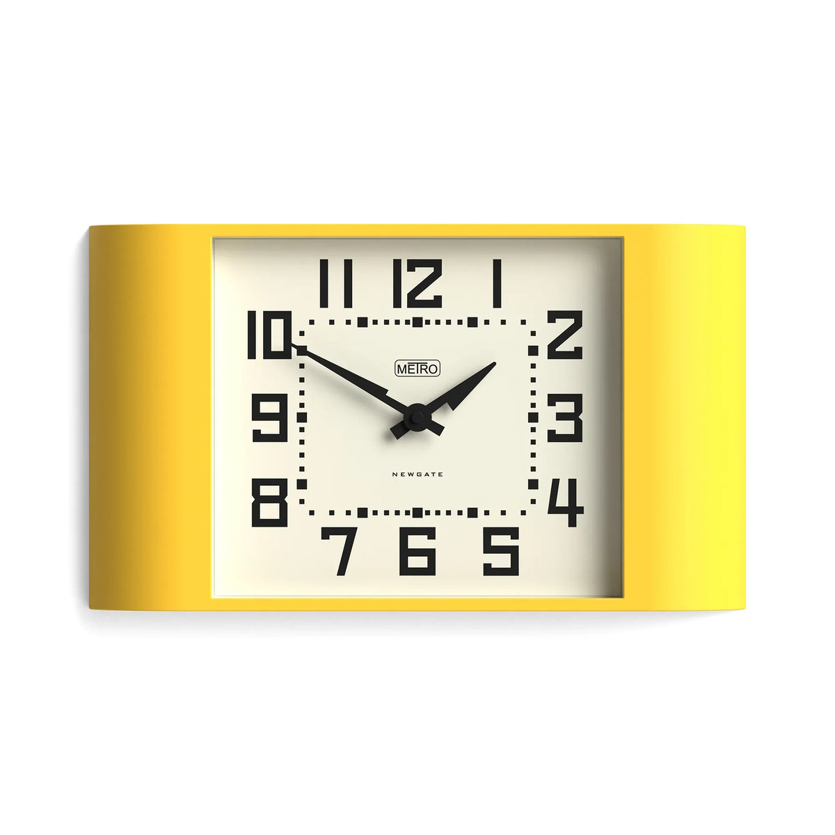 Newgate Metro Wall Clock-Yellow