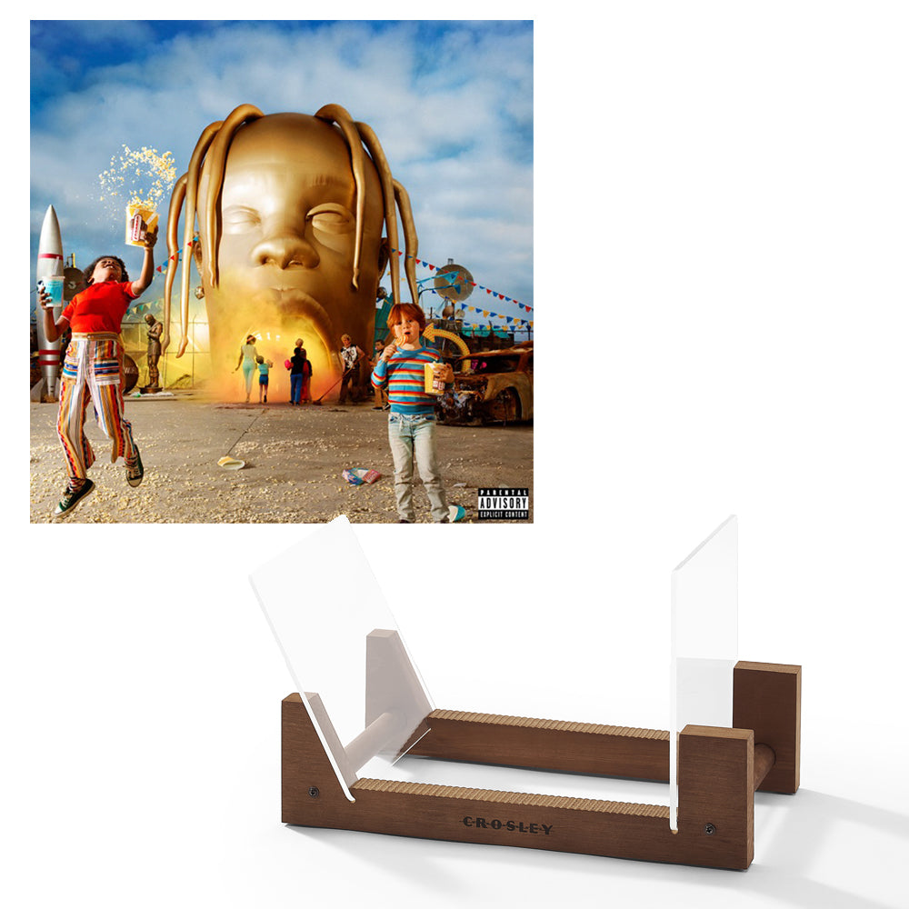 Travis Scott Astroworld Vinyl Album &amp; Crosley Record Storage Display Stand