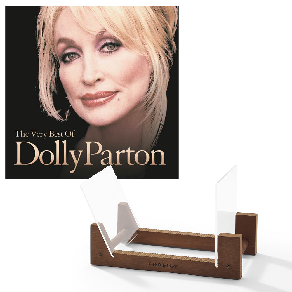 Dolly Parton The Very Best Of Dolly Parton Vinyl Album &amp; Crosley Record Storage Display Stand