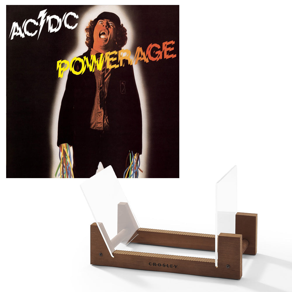 Ac/Dc Powerage Vinyl Album &amp; Crosley Record Storage Display Stand