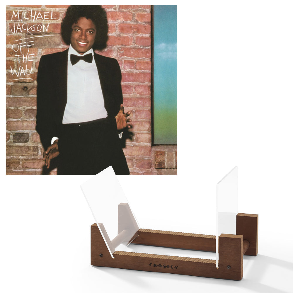 Michael Jackson Off The Wall Vinyl Album &amp; Crosley Record Storage Display Stand