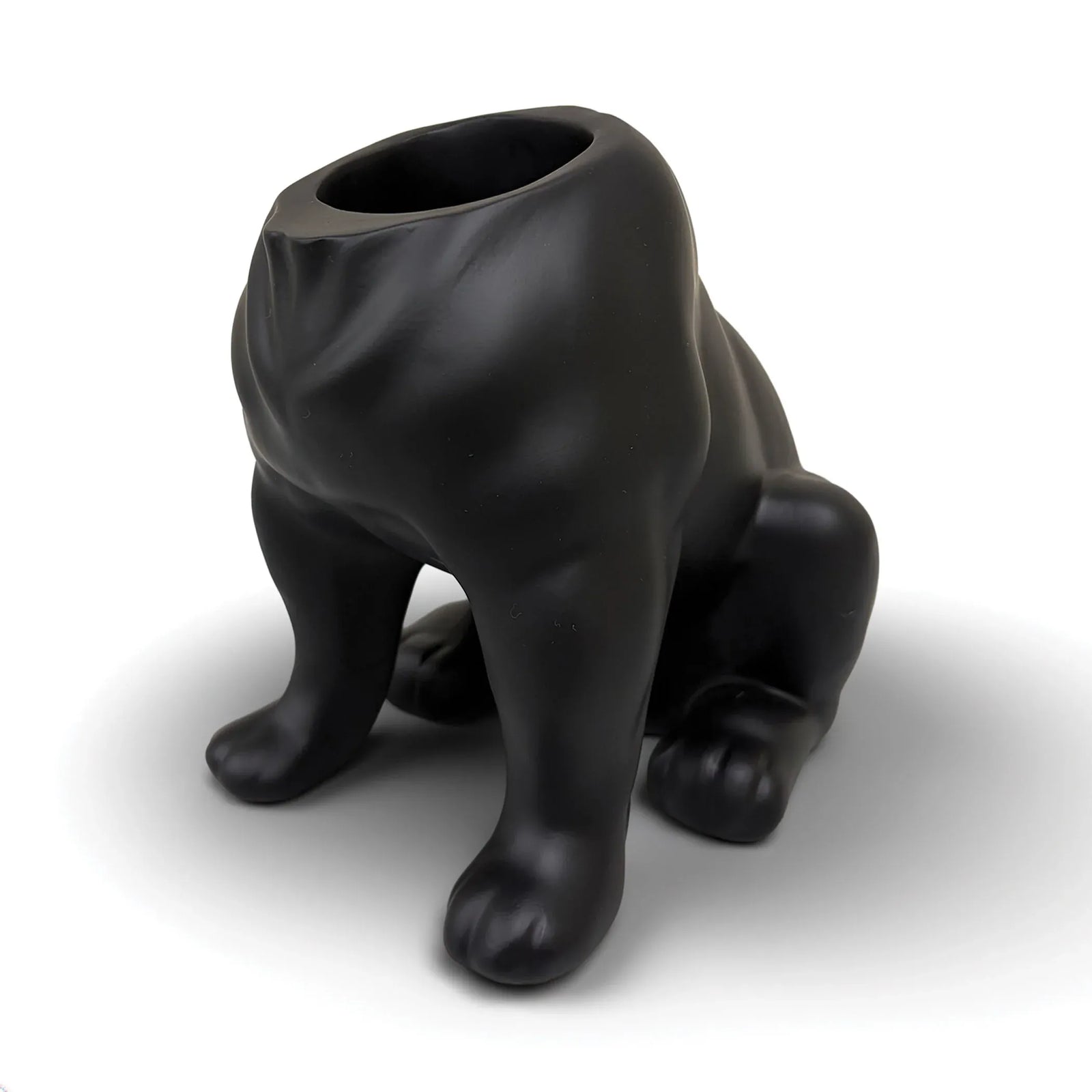 Urban Attitude Maggie Bulldog Planter - Matte Black