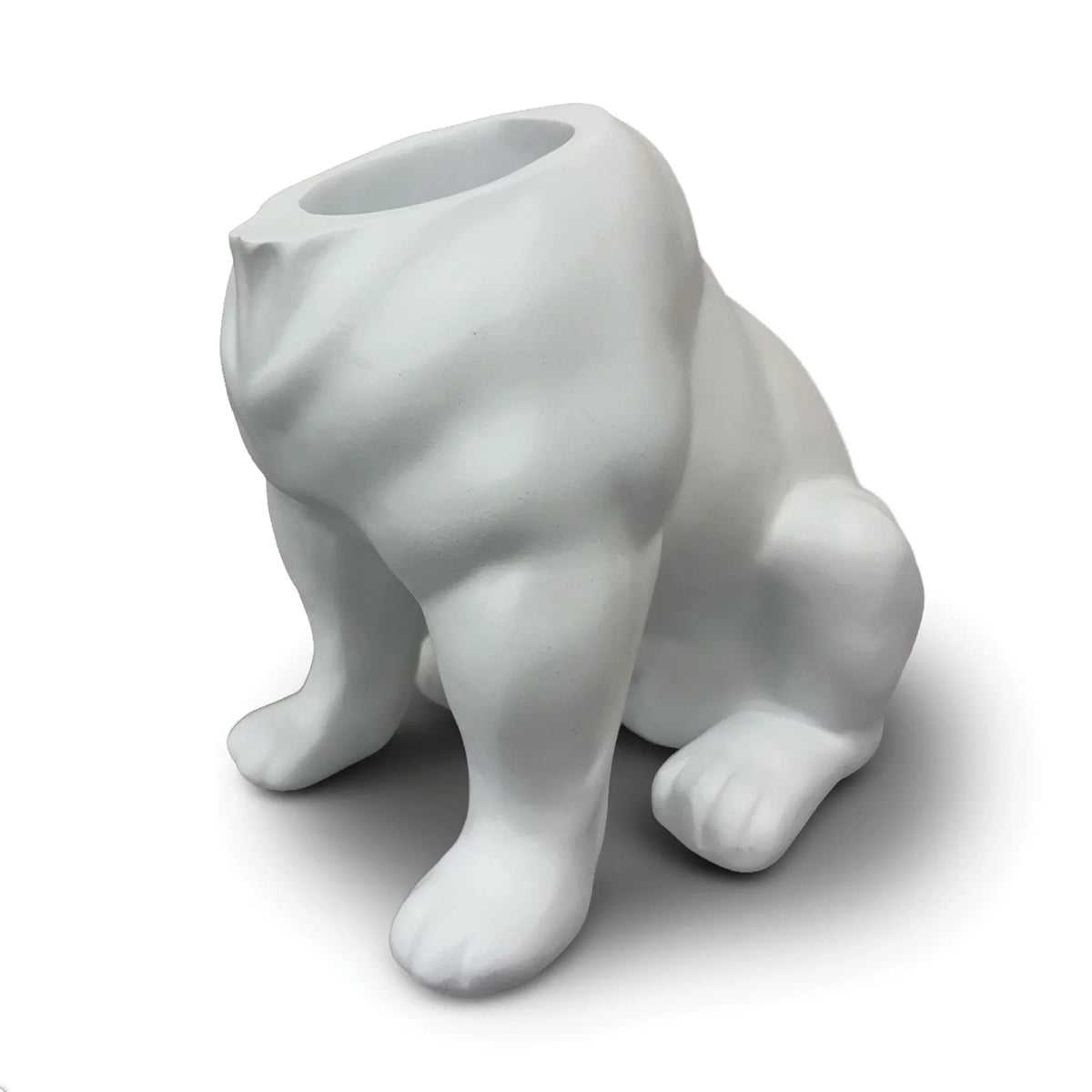 Urban Attitude Maggie Bulldog Planter - Matte White
