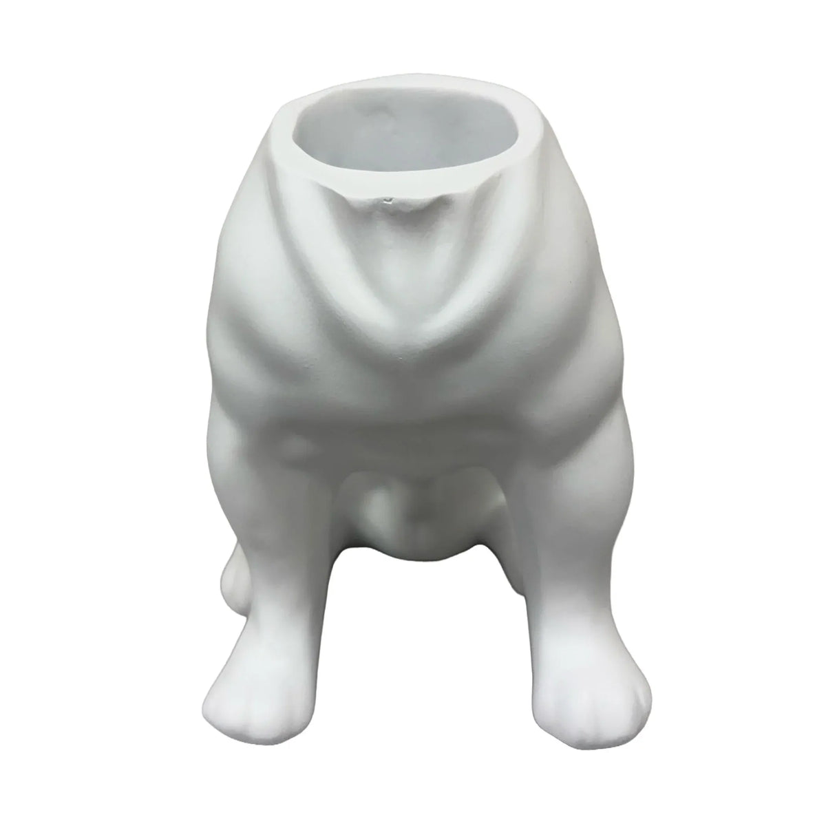 Urban Attitude Maggie Bulldog Planter - Matte White