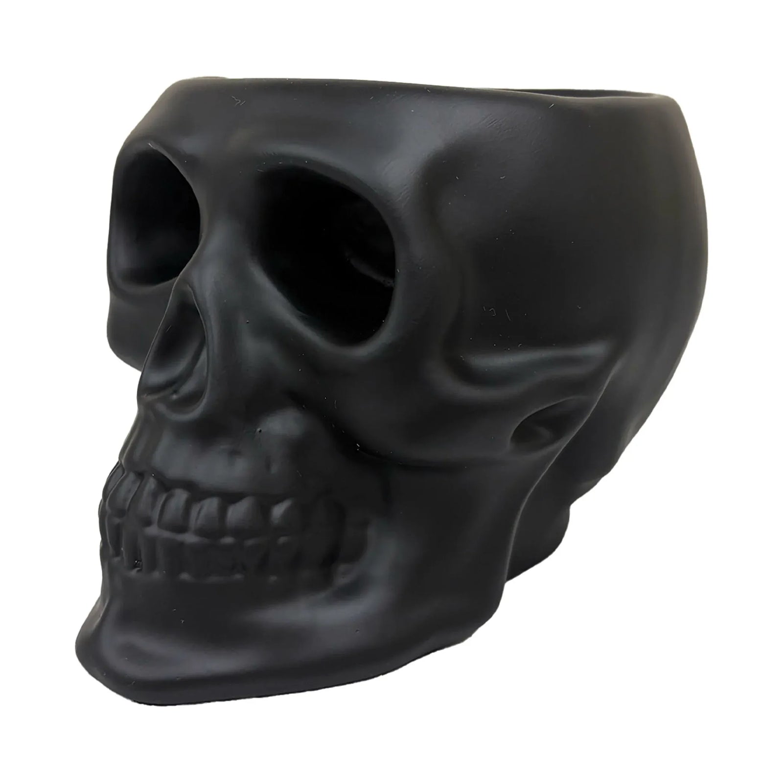 Urban Attitude Skull Statue - Matte Black