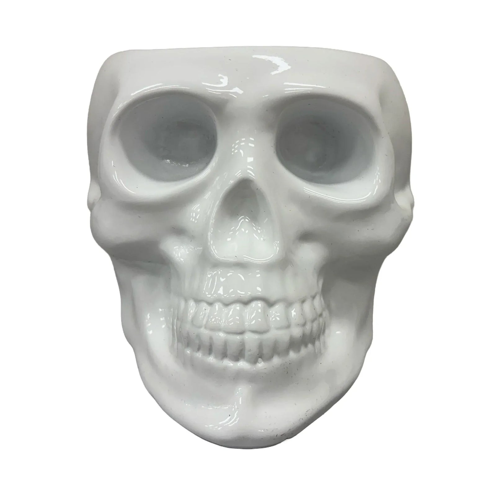 Urban Attitude Skull Statue - Matte White