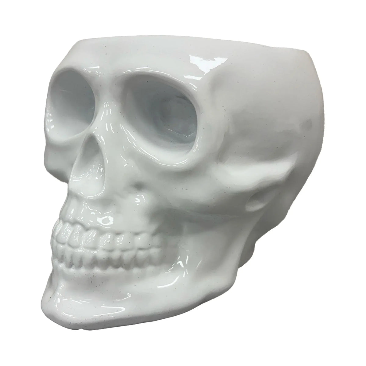 Urban Attitude Skull Statue - Matte White
