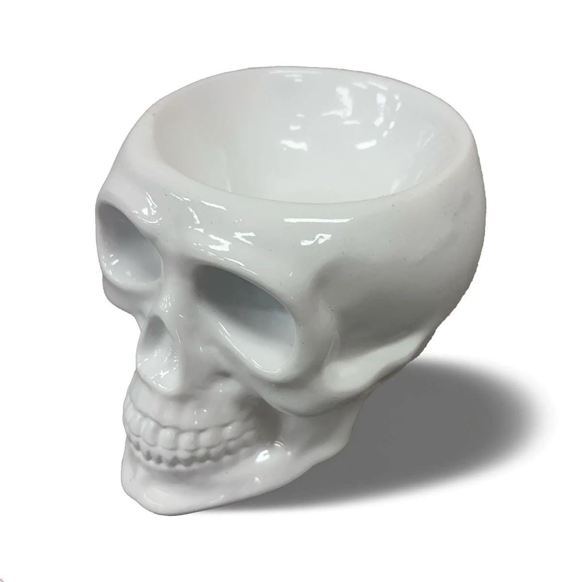 Urban Attitude Skull Statue - Matte White