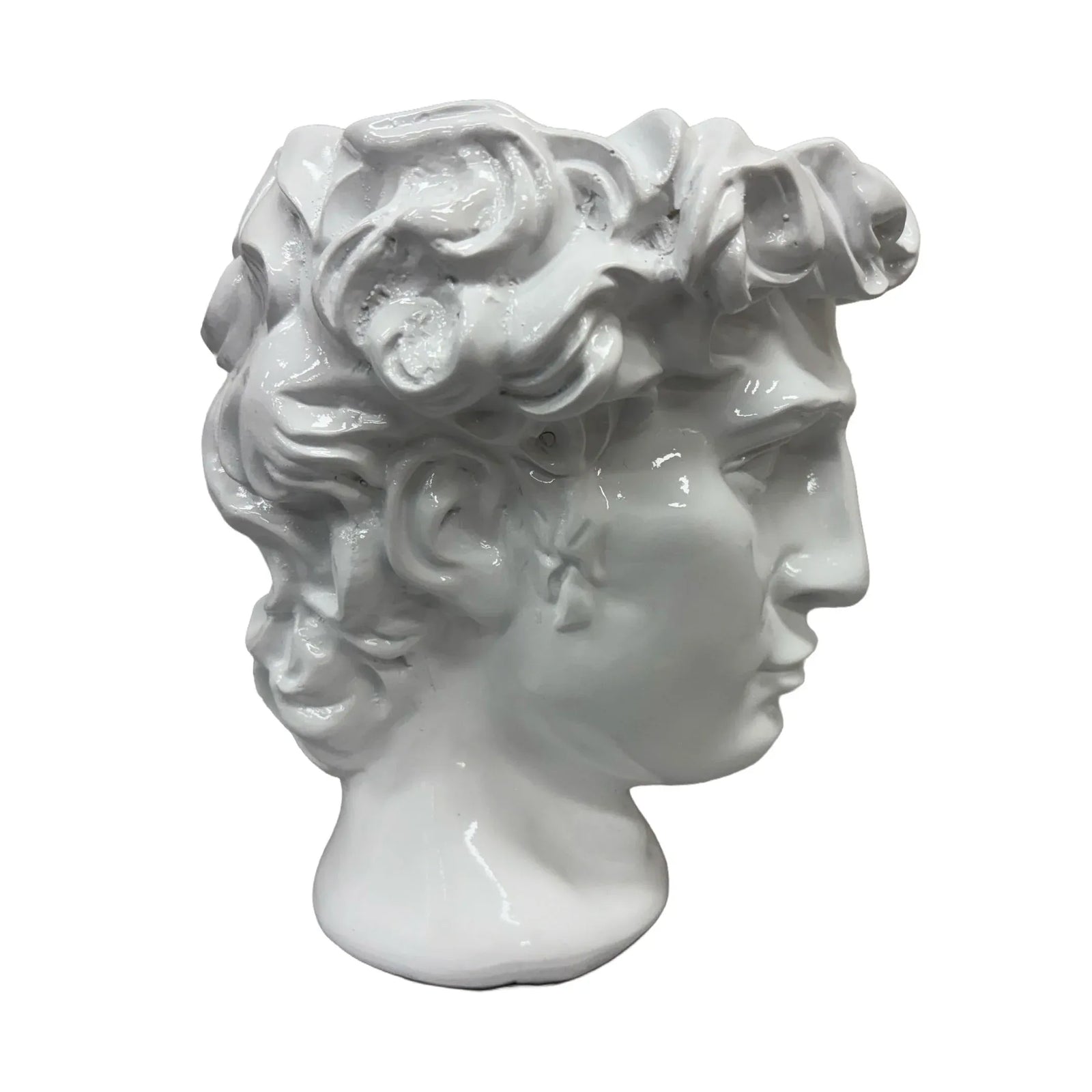 Urban Attitude David Head Planter - Matte White