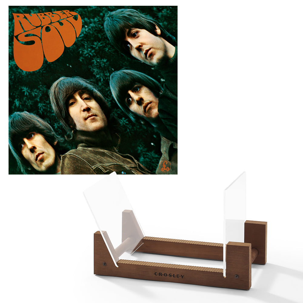 The Beatles Rubber Soul - Vinyl Album &amp; Crosley Record Storage Display Stand