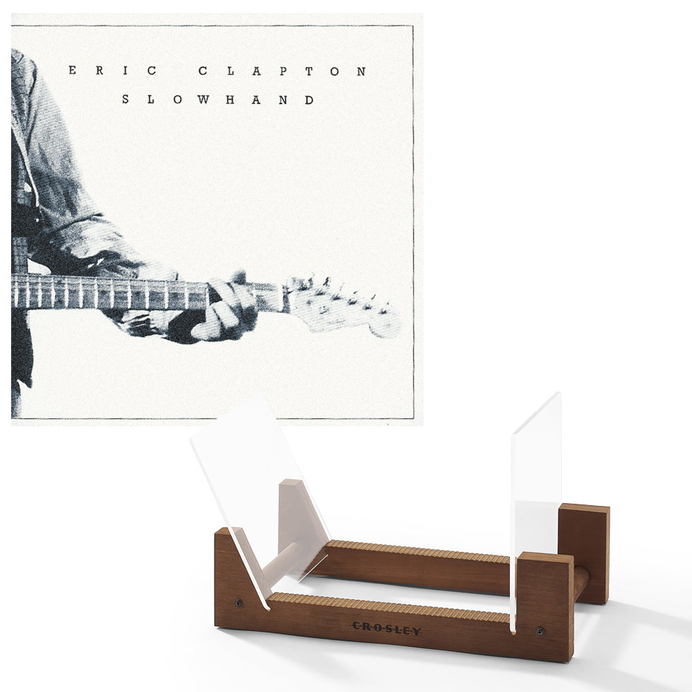 Eric Clapton Slowhand 35th Anniversary - Vinyl Album &amp; Crosley Record Storage Display Stand