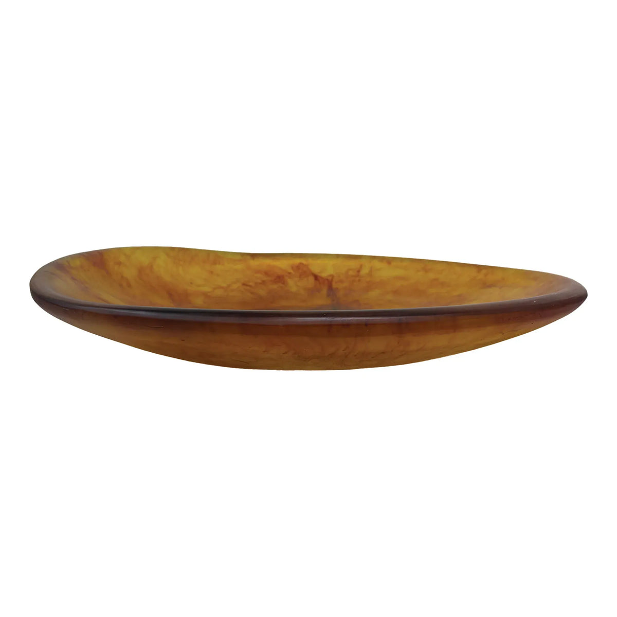 Urban Attitude SHAY Extra Large Bowl Height 6cm lowest 12cm highest by Width 52.5cm x 60cm - Burnt Amber