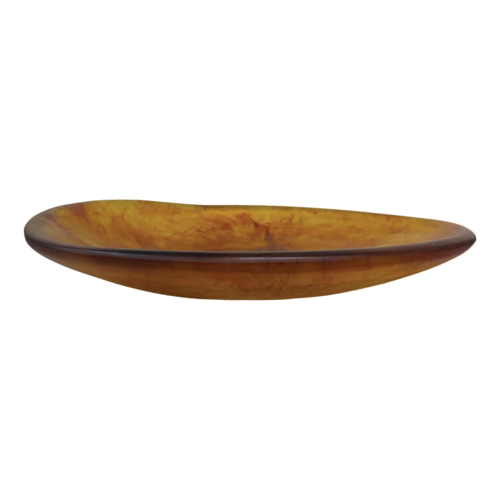 Urban Attitude SHAY Extra Large Bowl Height 6cm lowest 12cm highest by Width 52.5cm x 60cm - Burnt Amber