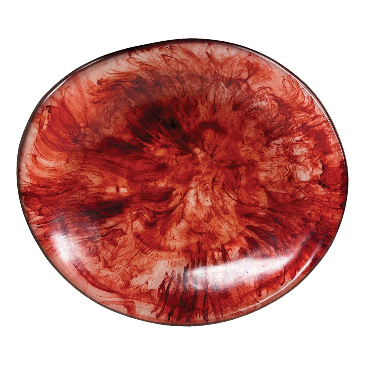 Urban Attitude SHAY Extra Large Bowl Height 6cm lowest 12cm highest by Width 52.5cm x 60cm - Berry Red
