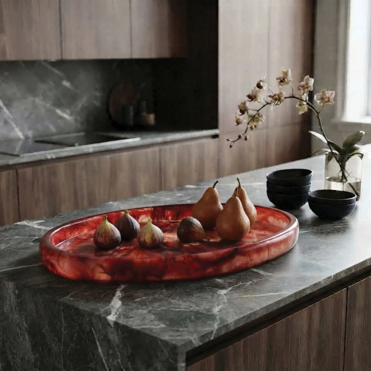 Urban Attitude MIA Extra Large Bowl Height 6cm, Width 37cm, Length 49cm - Berry Red