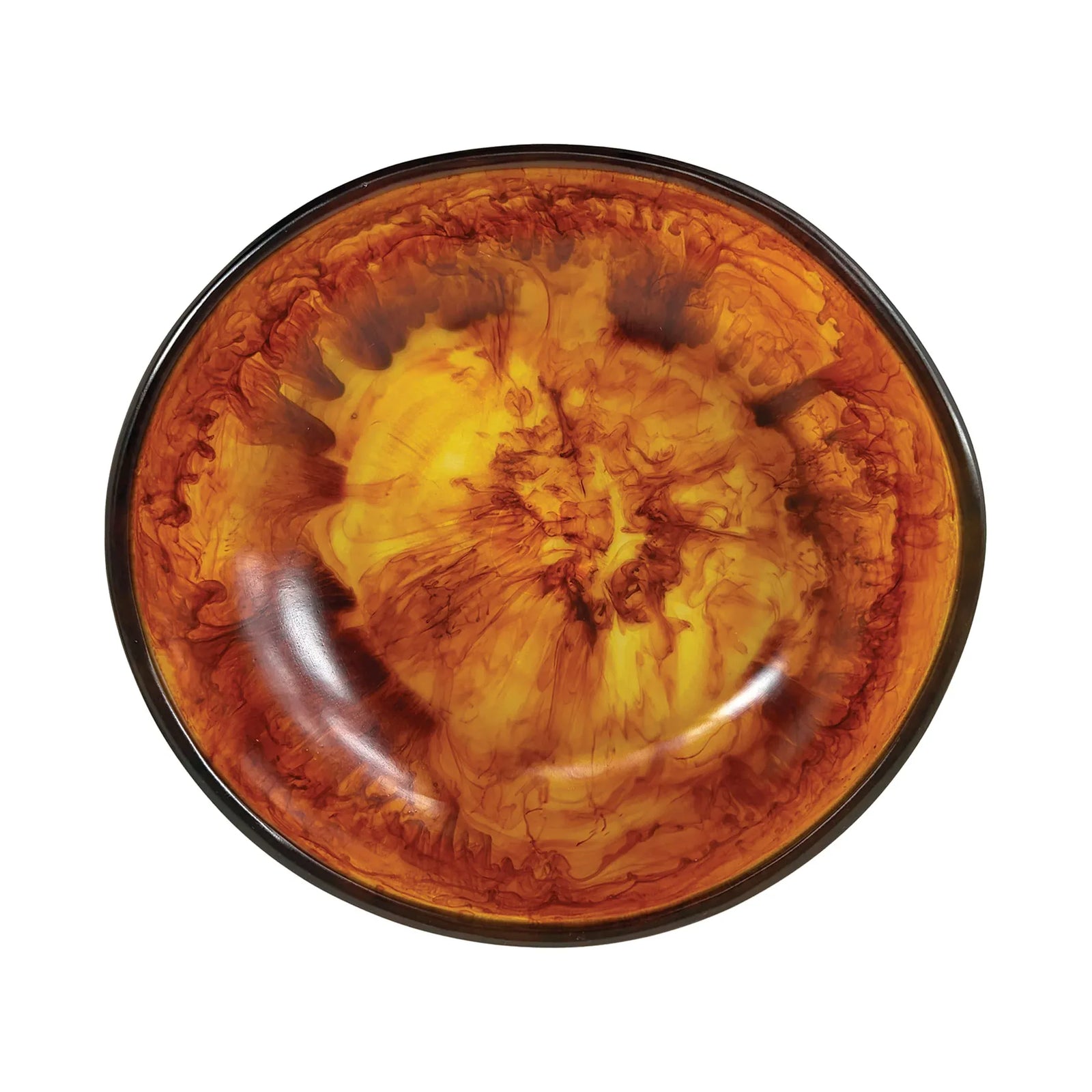 Urban Attitude JADE Medium Bowl Height 8cm highest, 5cm lowest, Width 27cm, Length 28cm - Burnt Amber