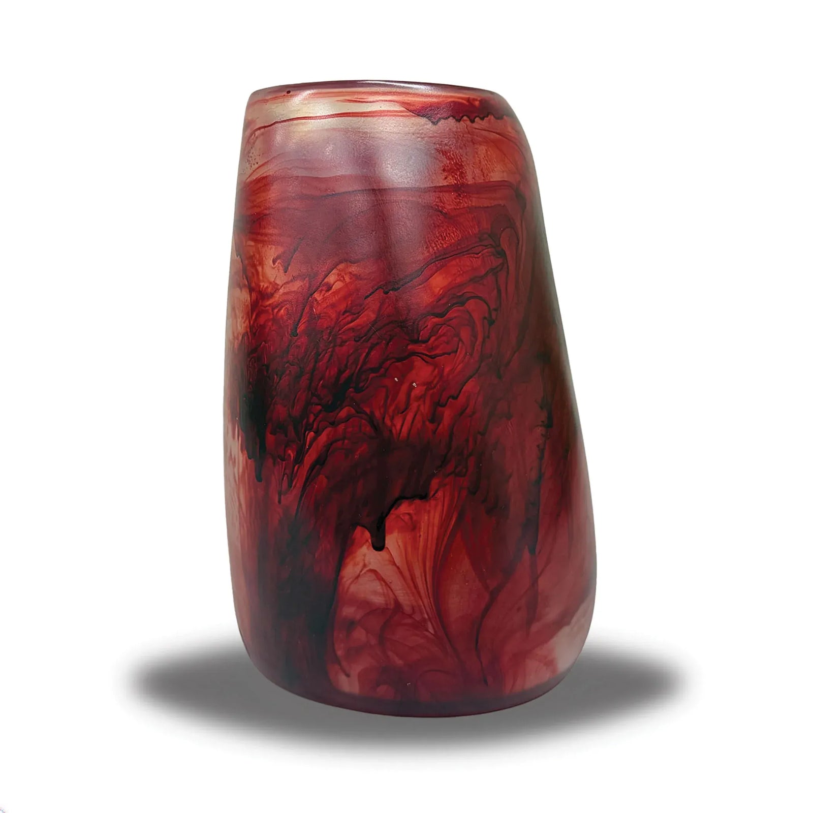 Urban Attitude RACH Large Vase Height 25.5cm, Width 17cm, Opening 6cm x 9cm - Berry Red