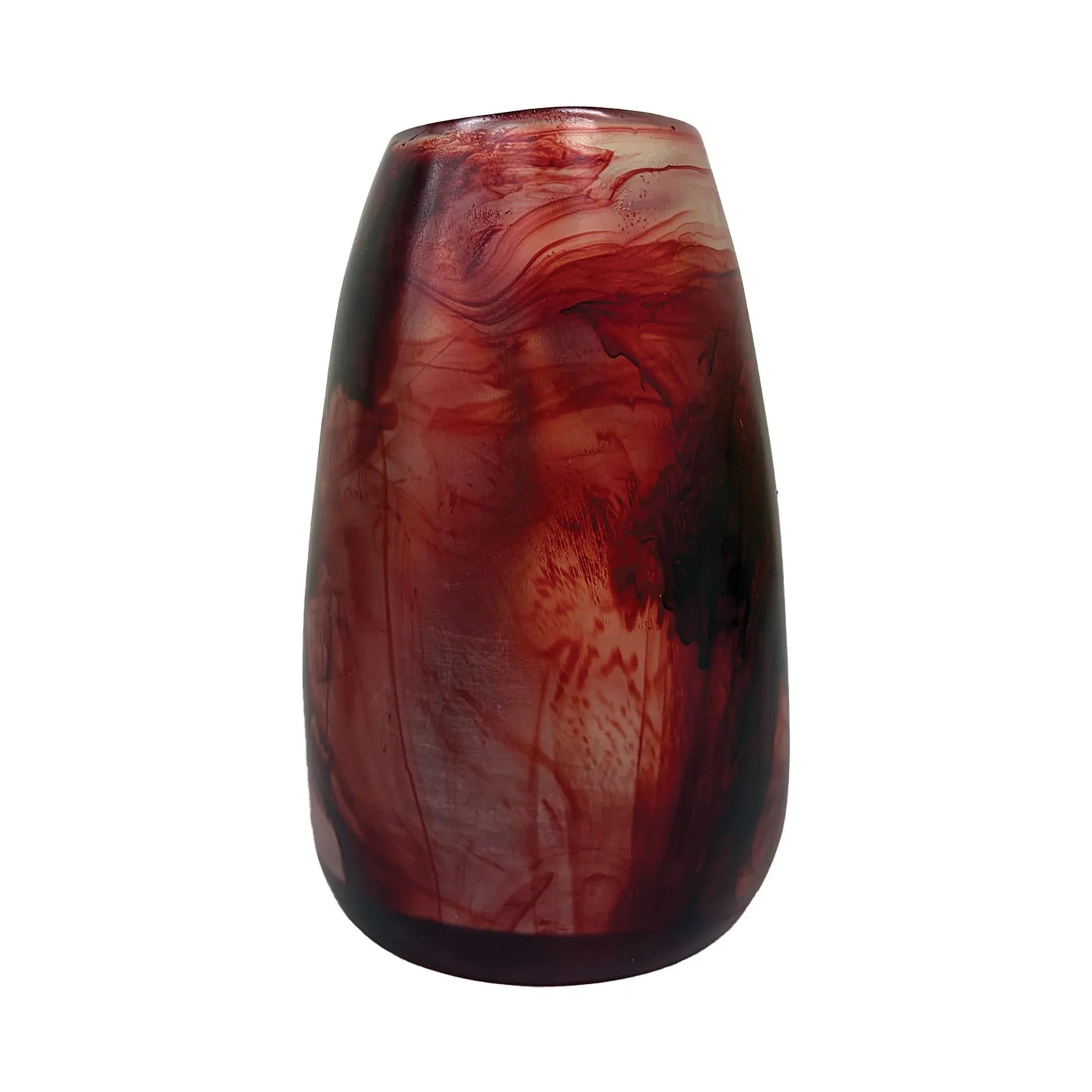 Urban Attitude RACH Large Vase Height 25.5cm, Width 17cm, Opening 6cm x 9cm - Berry Red