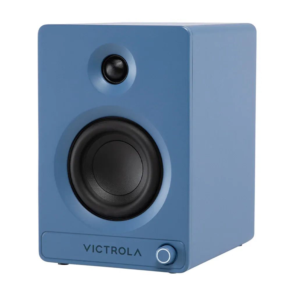 Victrola Tempo Bookshelf Speakers - Blue