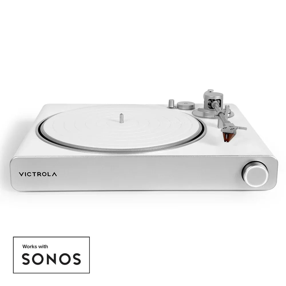 Victrola Stream Pearl Wi-Fi &amp; Bluetooth Turntable - White/Silver