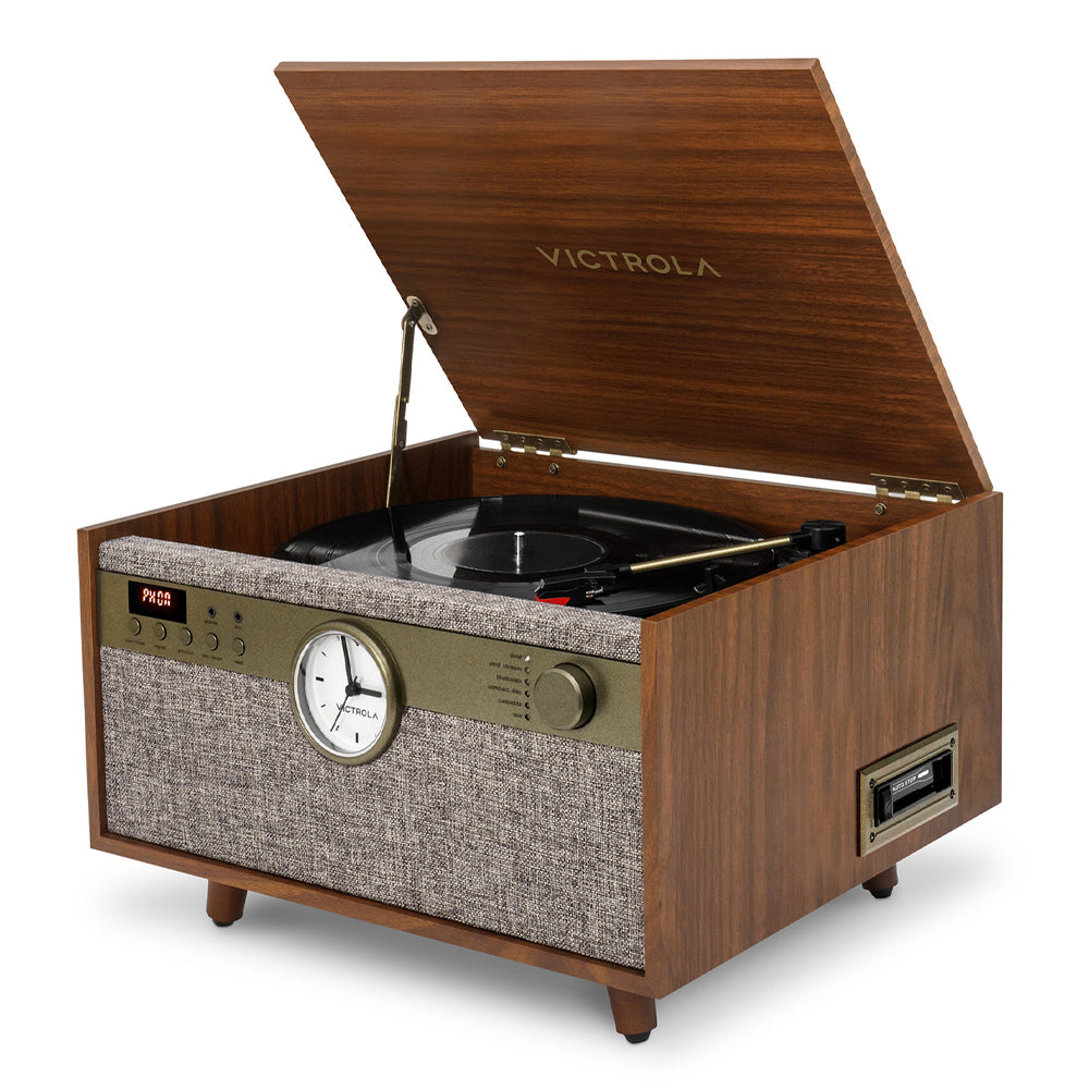 Victrola Century Signature+ 6-in-1 Wood Record Player - Walnut