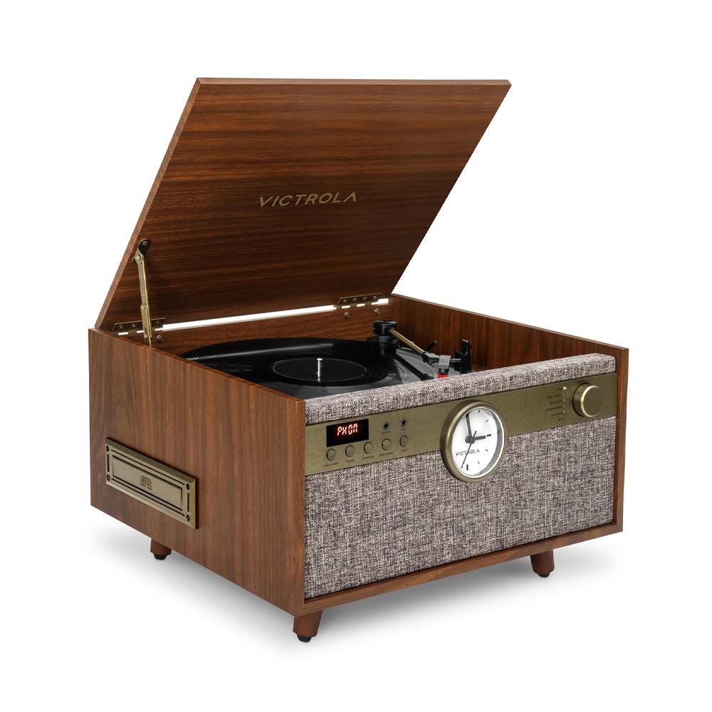 Victrola Century Signature+ 6-in-1 Wood Record Player - Walnut
