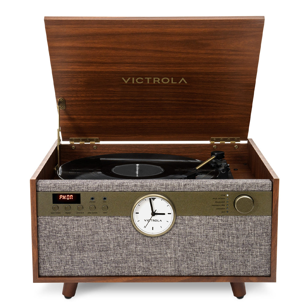 Victrola Century Signature+ 6-in-1 Wood Record Player - Walnut