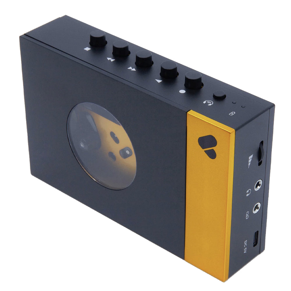 We Are Rewind Portable Cassette Player & Recorder - Amy, Black & Yellow