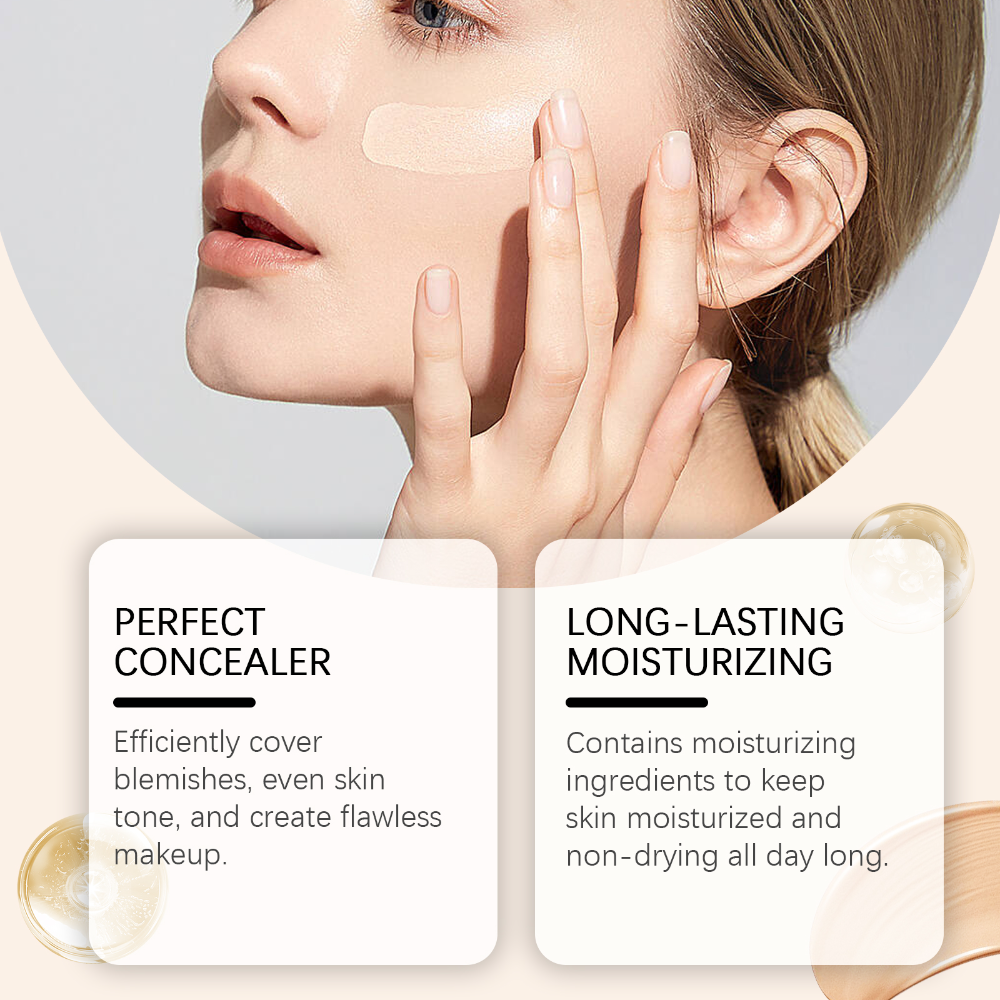 EELHOE Concealer Warm Change Liquid Foundation Concealer Moisturizing Liquid Foundation For Youthful Radiance Without False White Moisture