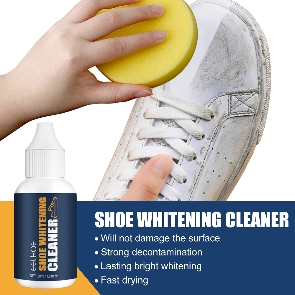 EELHOE Shoe Whitening Cleaner, Small White Shoes Clean Stains Remove Yellow Whitening Portable Cleaner
