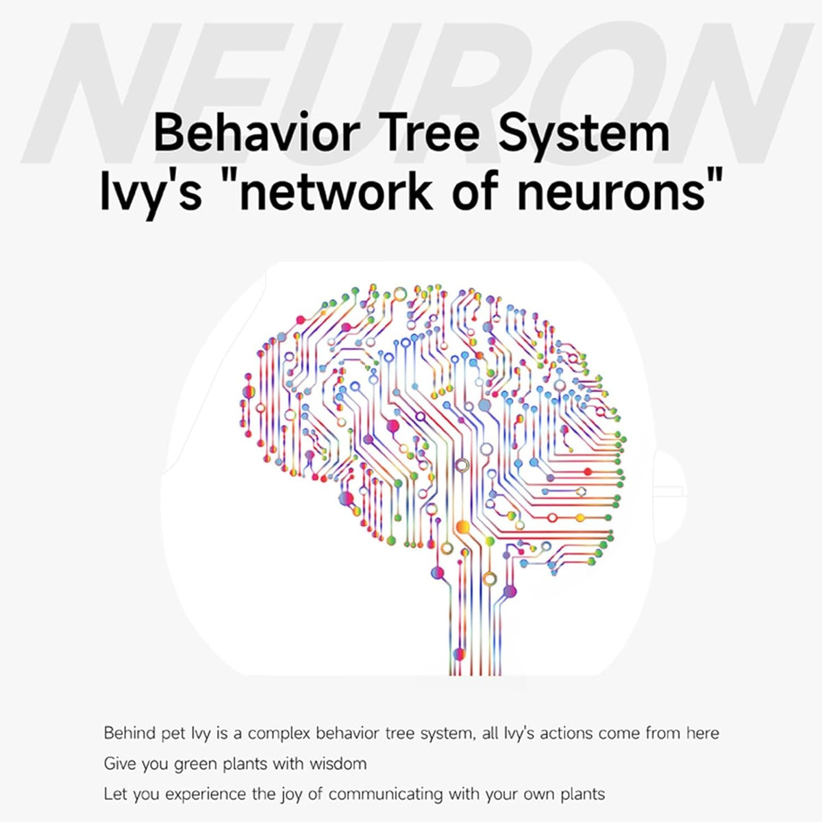 Intelligent Flower Pot, Electronic Bud, Maintenance Plant Assistant, Fun Interactive Flower Pot, Indoor Green Planting Monitoring, LCD Screen Display, Cell Phone APP Connection (White)