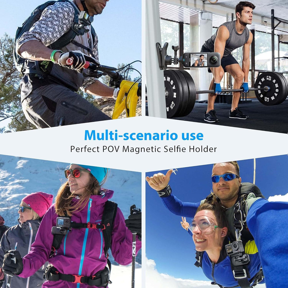 STARTRC OSMO Pocket 3 360° Rotation Backpack Clip Mount Shoulder Strap Accessories for DJI Pocket 3/OSMO Pockt/Action Cameras, Black