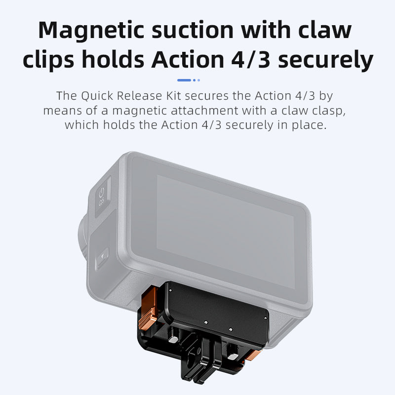 STARTRC Action 5 Pro Magnetic Adapter Mount for DJI Osmo Action 5 Pro/Action 4/Action 3 Quick Release Adapter with Connection Adapter Extension Base Accessories