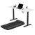 Lifespan Fitness V-FOLD Treadmill with ErgoDesk Automatic Standing Desk 1800mm in White/Black