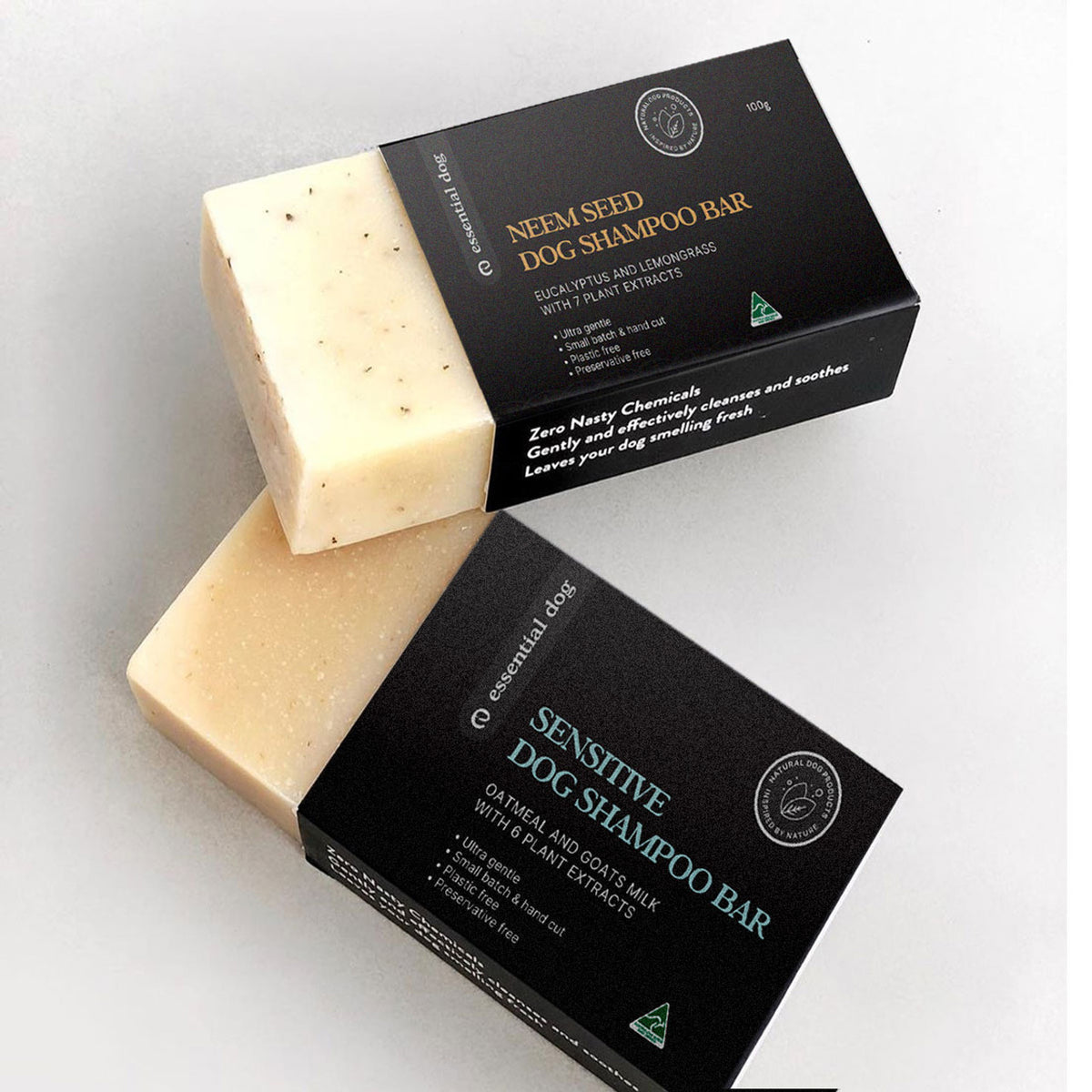 Essential Dog Shampoo Bar (Eucalyptus, Neem & Lemongrass)