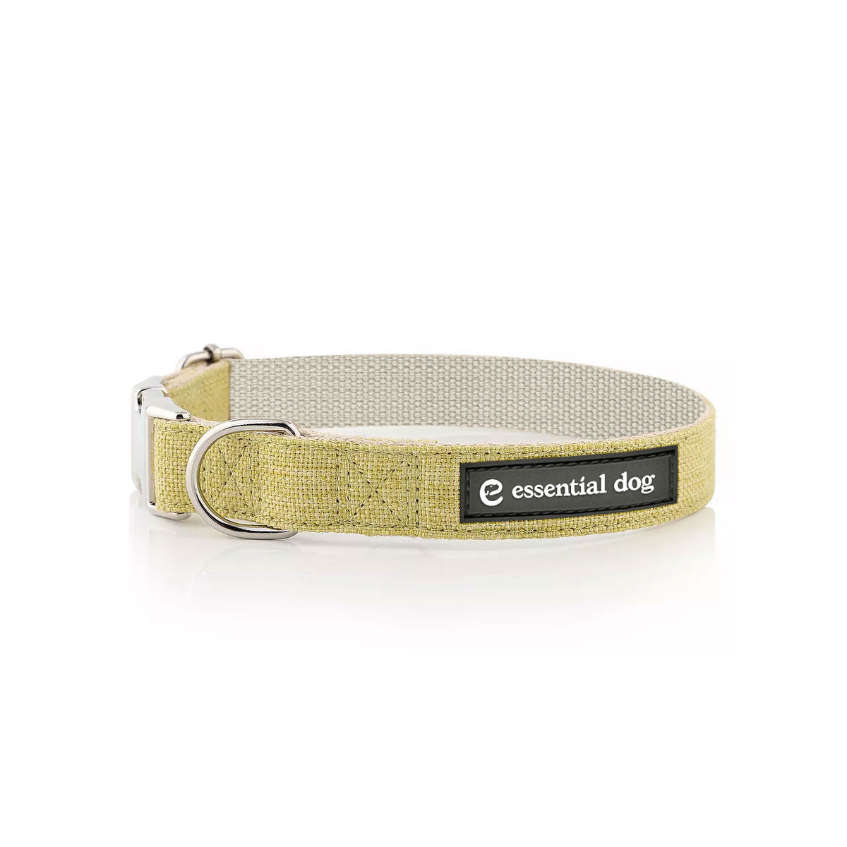Natural Hemp &amp; Cotton Dog Collar (Grass Green)