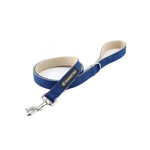 Natural Hemp &amp; Cotton Dog Lead Leash (Ink Blue)