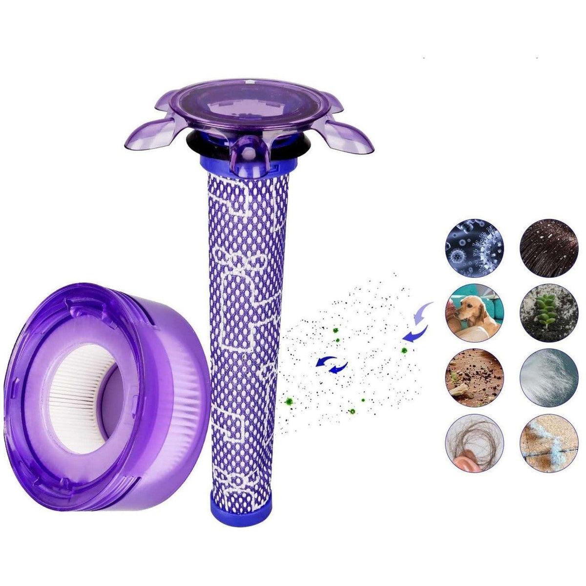 Hygieia Filter Kit for Dyson V7 Advanced SV37 & V8 With Star Pre-Filter SV25