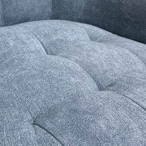 Tufted Armchair with Solid Wood Leg Printing on Back