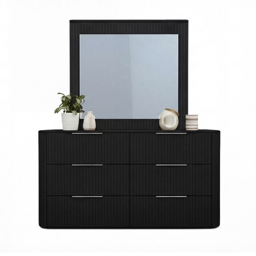 Bedroom Suite 4 Pcs In Black Colour with Dresser