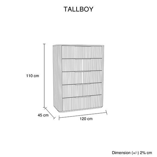 Bedroom Suite 4 Pcs In Black Colour with Tallboy