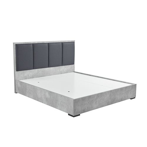 King 5 Pcs Bedroom Suite Fabric Combination of Black & Cement Colour