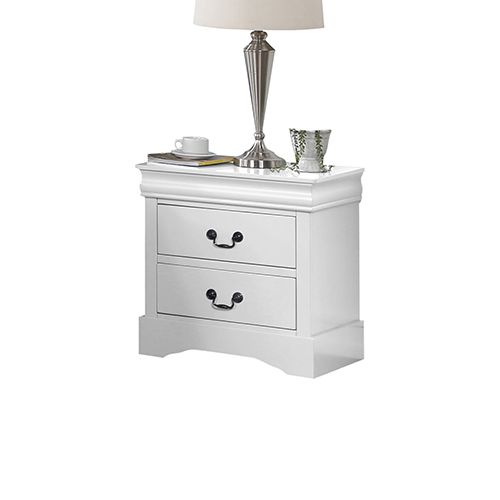 4 Pcs Bedroom Suite Solid MDF King White
