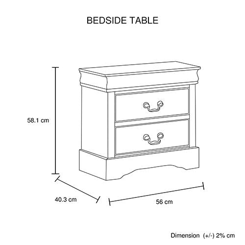 4 Pcs Bedroom Suite Solid MDF Queen White