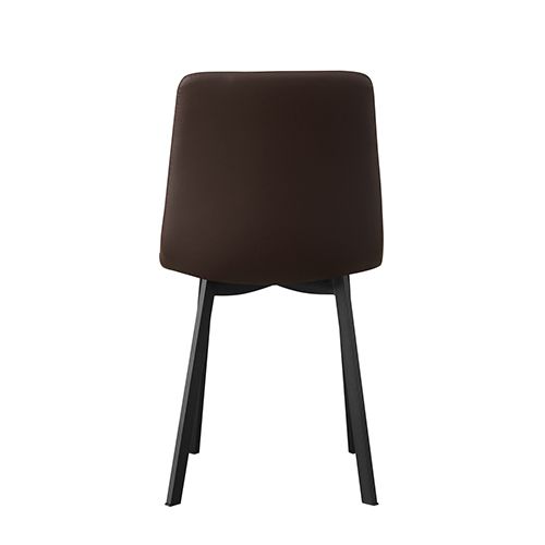 6X Dining Chair Leather Red Brown Colour